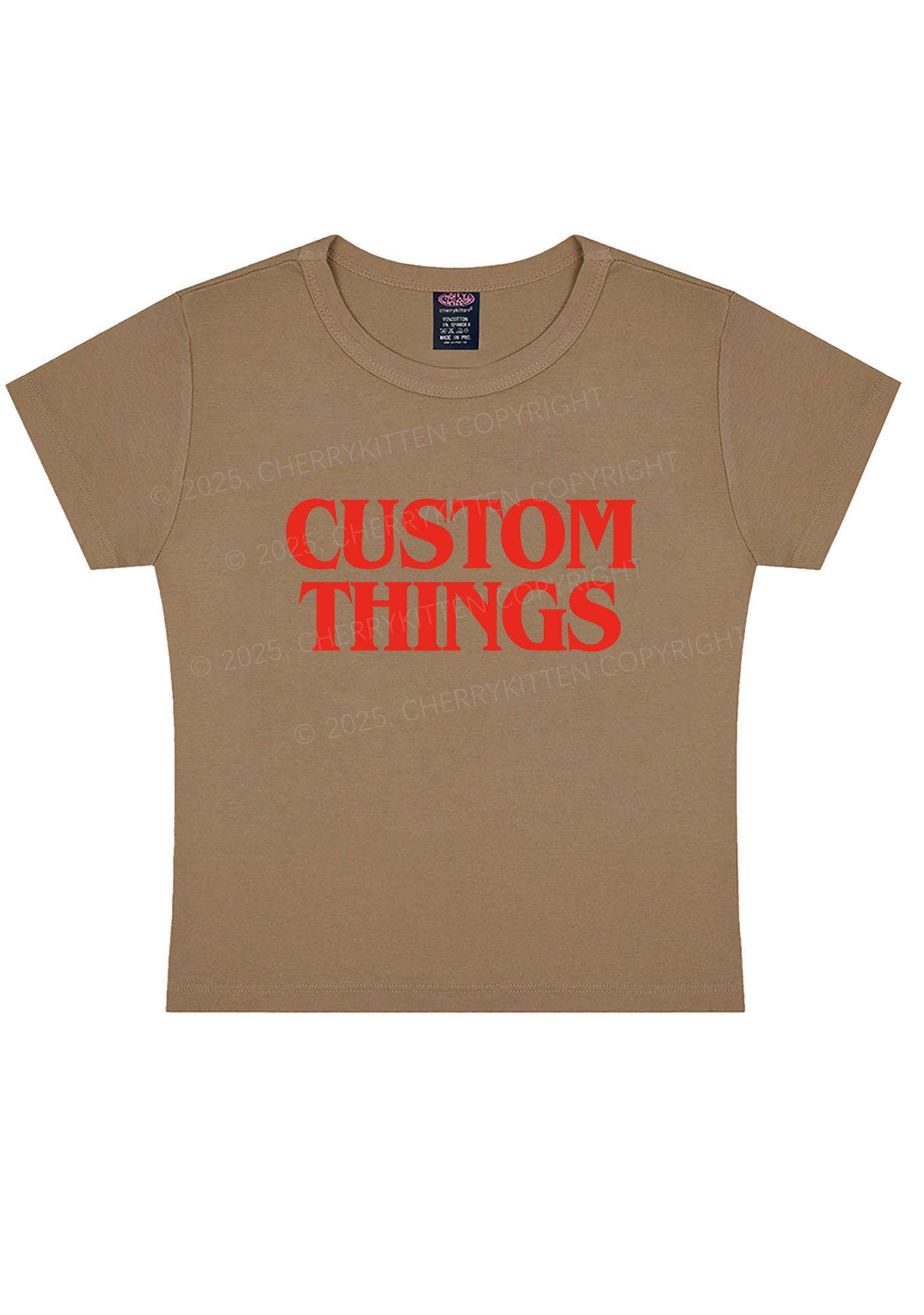 Custom Things Y2K Baby Tee Cherrykitten