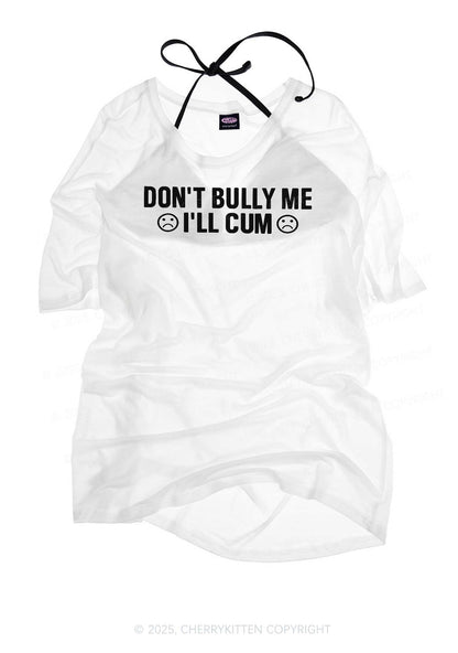 Dont Bully Me Y2K Sheer Boyfriend Tee Cherrykitten