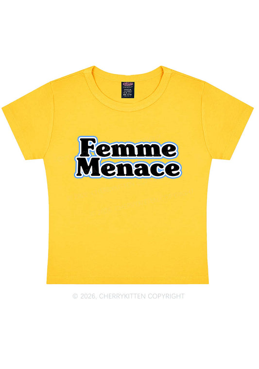 Femme Menace Pride Y2K Baby Tee Cherrykitten