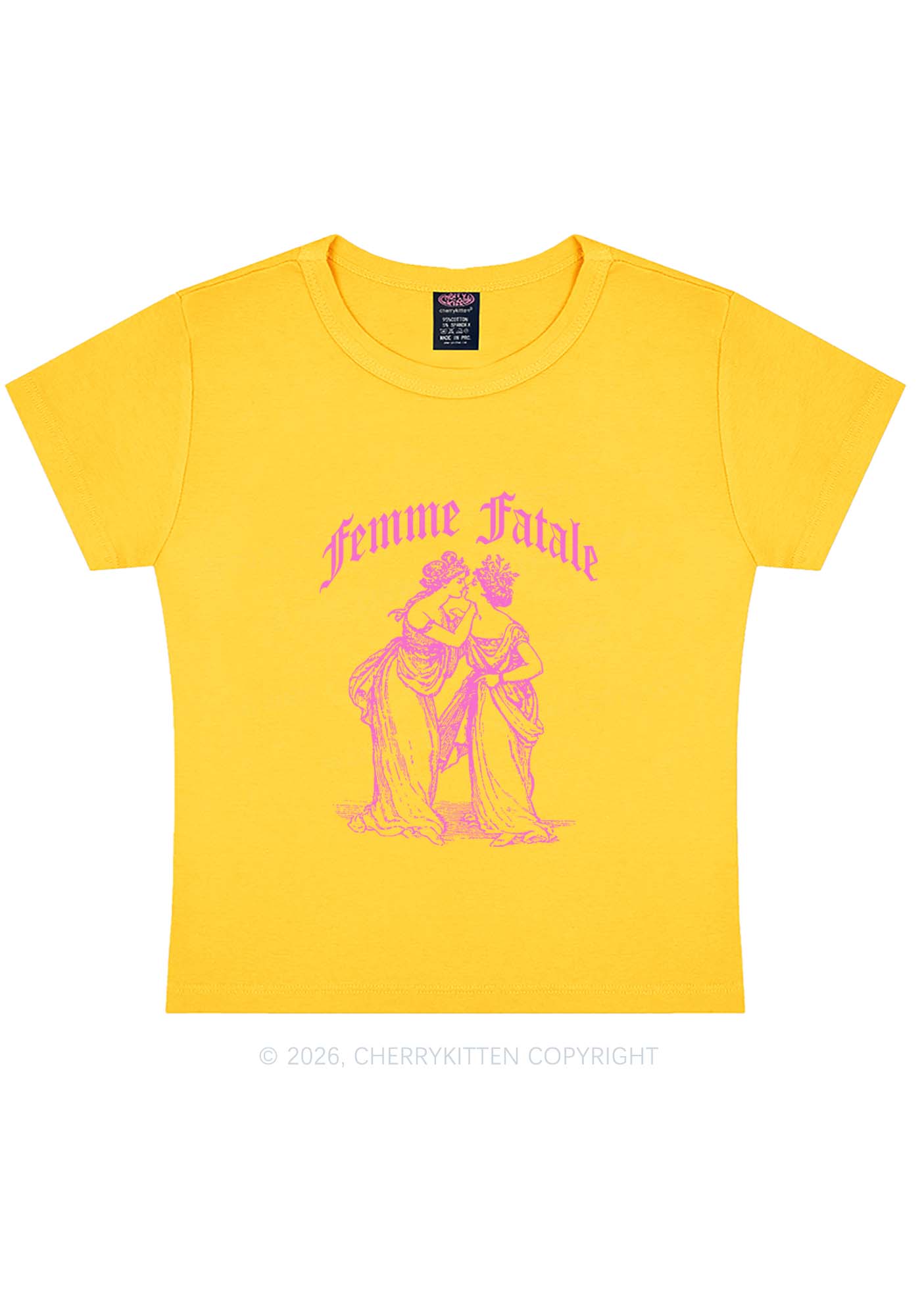 Femme Fatale Women Pride Y2K Baby Tee Cherrykitten