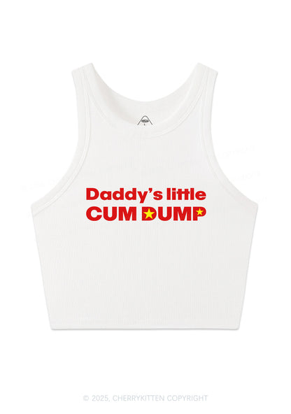 Daddys Little Cum Dump Y2K Crop Tank Top Cherrykitten