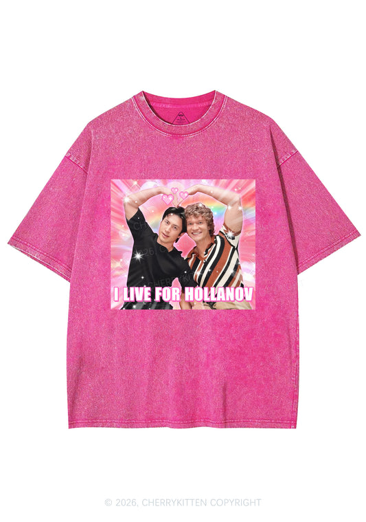 I Live For Hockey Duo HR Y2K Shirts Washed Tee Cherrykitten