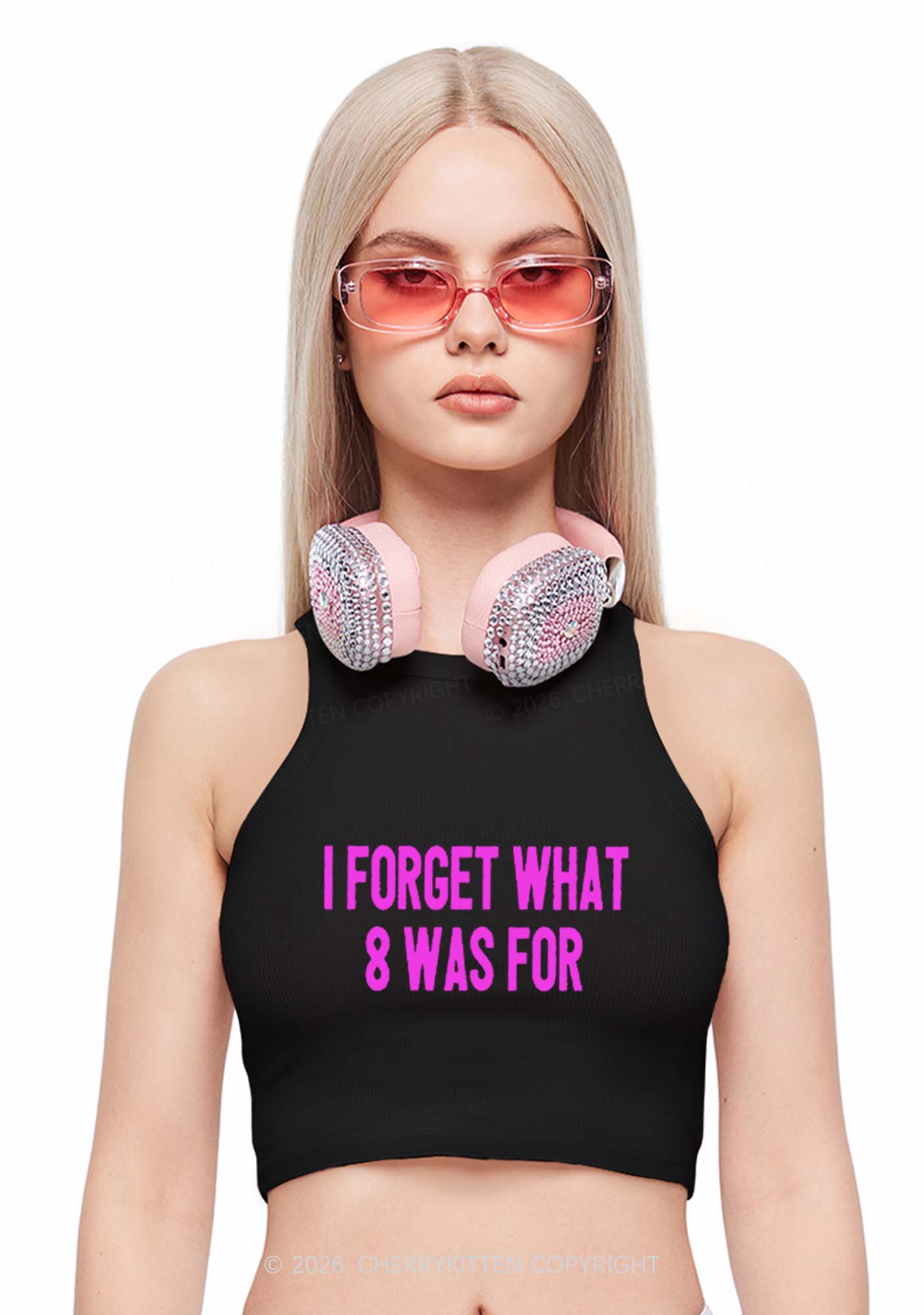 I Forget What Eight Was For Pride Y2K Crop Tank Top Cherrykitten