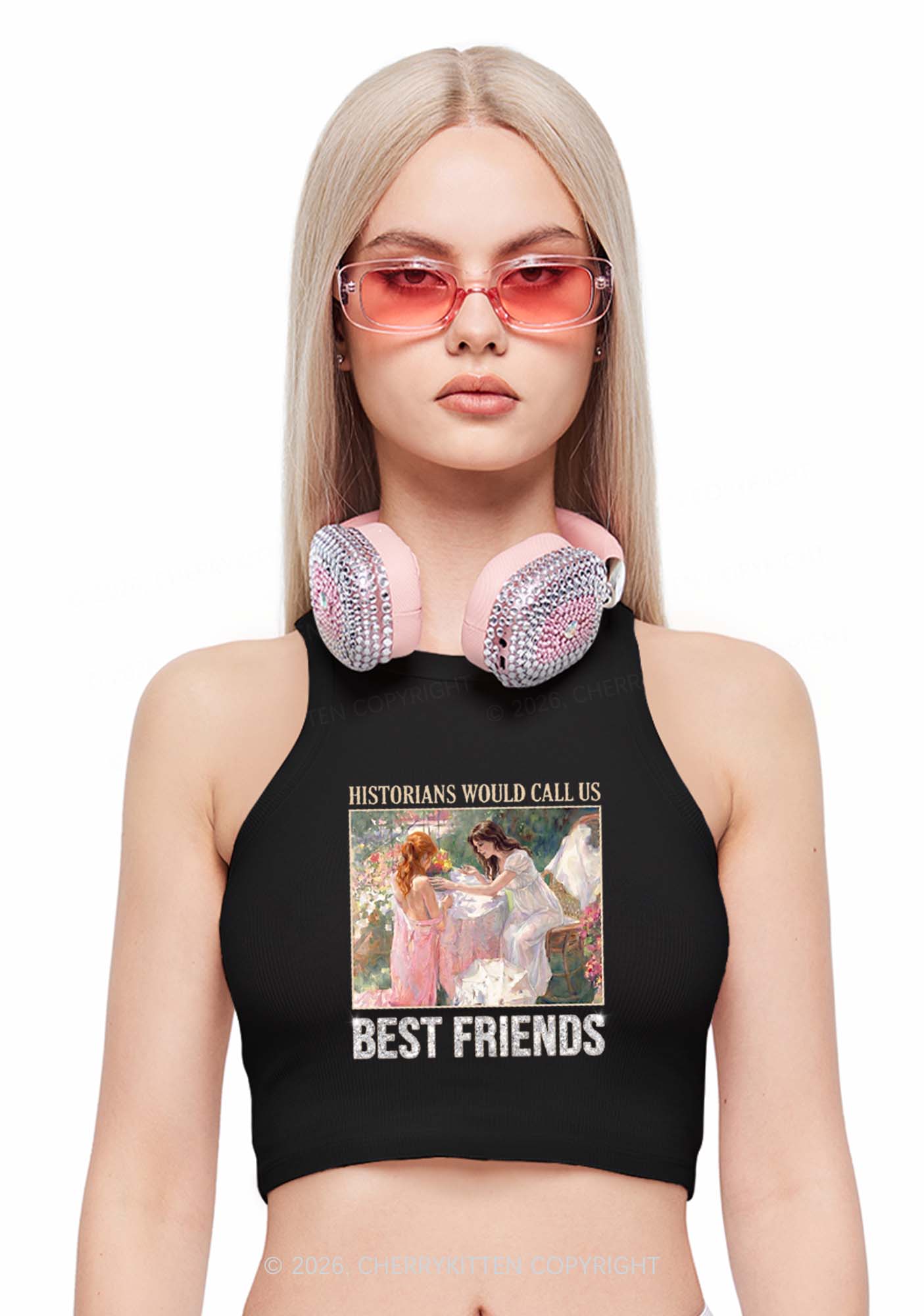 Historians Call Us Best Friends Pride Y2K Crop Tank Top Cherrykitten