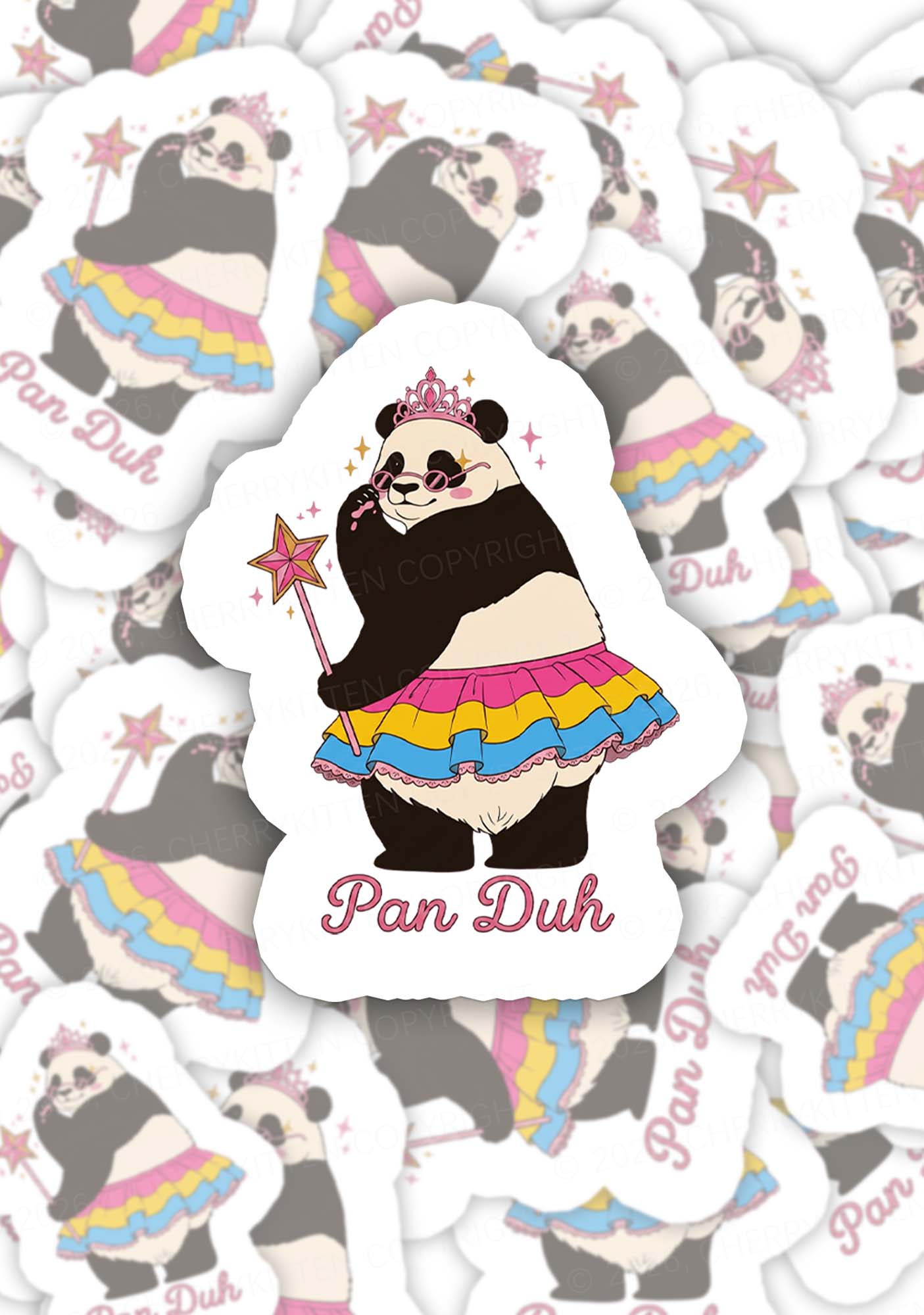 Pan Duh Pride 1pc Y2K Sticker Cherrykitten