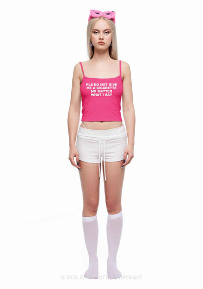 Don't Give Me Cigarette Y2K Spaghetti Strap Cami Cherrykitten