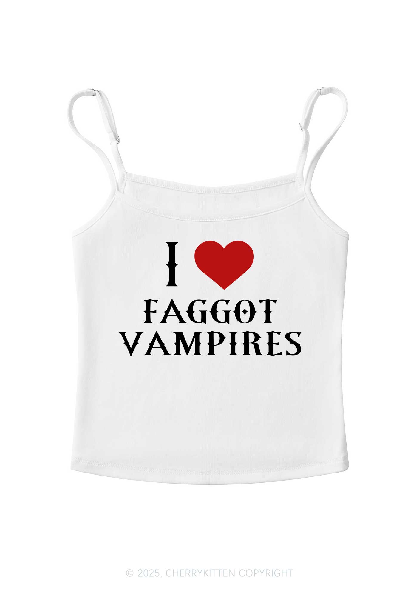 I Love Faggot Vampires Pride Y2K Spaghetti Strap Cami Cherrykitten