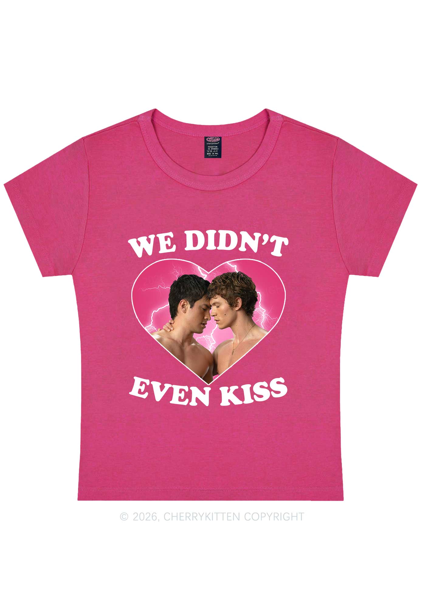 We Didnt Even Kiss Each Other HR Y2K Baby Tee Cherrykitten