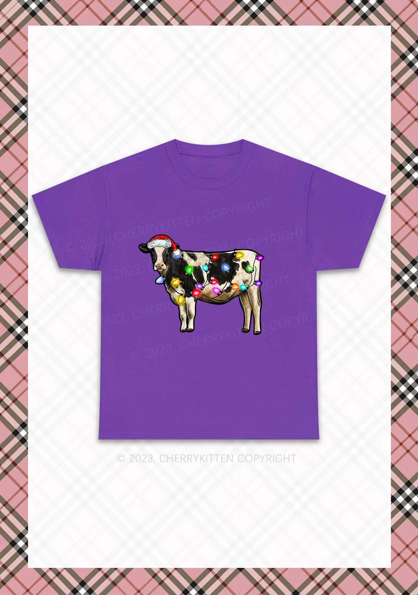 Christmas Cow Chunky Shirt Cherrykitten