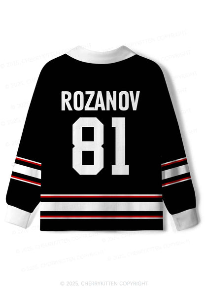 Black I Love Hockey HR Y2K Long Sleeve Sport Jersey Shirts Cherrykitten
