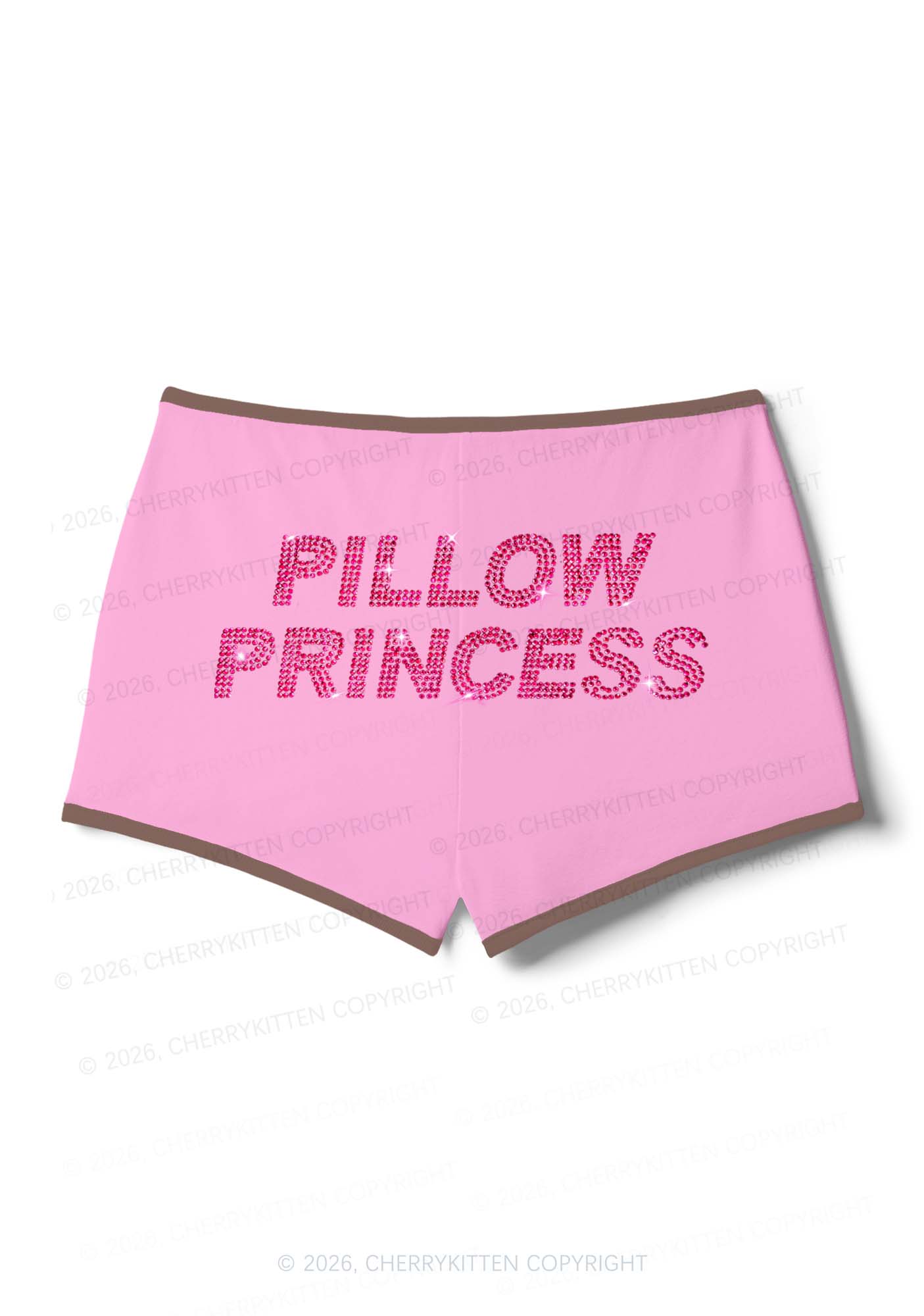 Rhinestone Pillow Princess Y2K Booty Shorts Cherrykitten