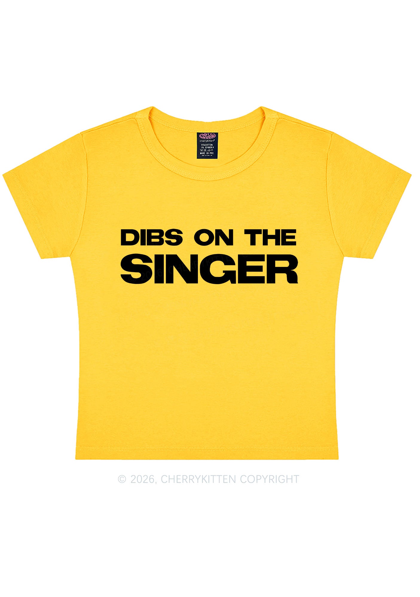Dibs On The Singer Y2K Baby Tee Cherrykitten