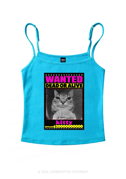Custom Wanted Kitten Y2K Spaghetti Strap Cami Cherrykitten