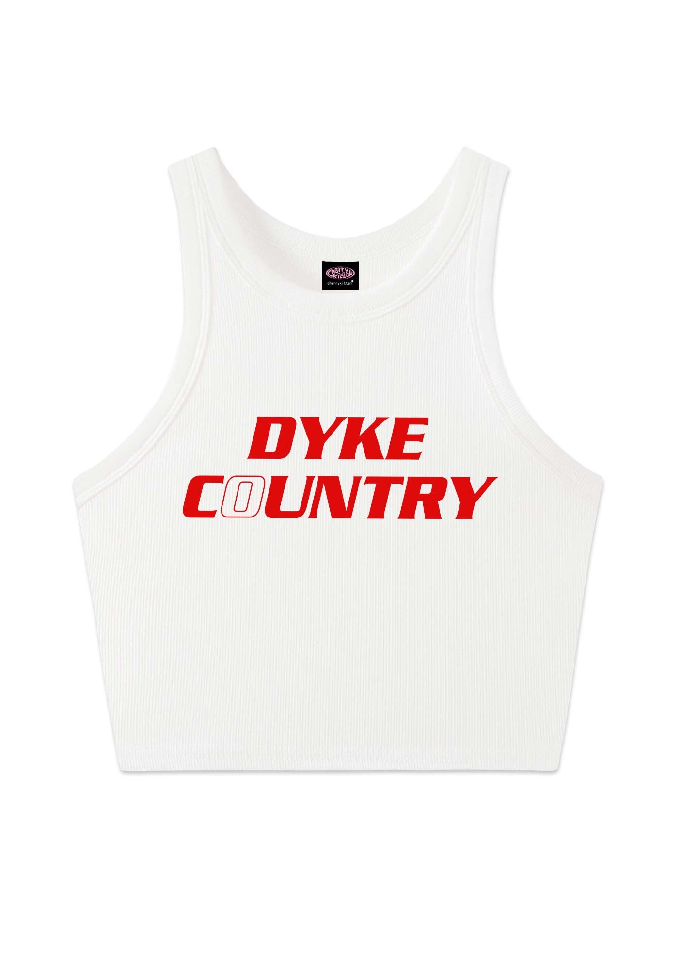 Dyke Country Pride Y2K Crop Tank Top Cherrykitten