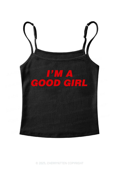 Im A Good Girl Y2K Spaghetti Strap Cami Cherrykitten