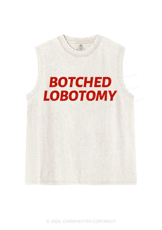 Botched Lobotomy Y2K Washed Muscle Tank Cherrykitten
