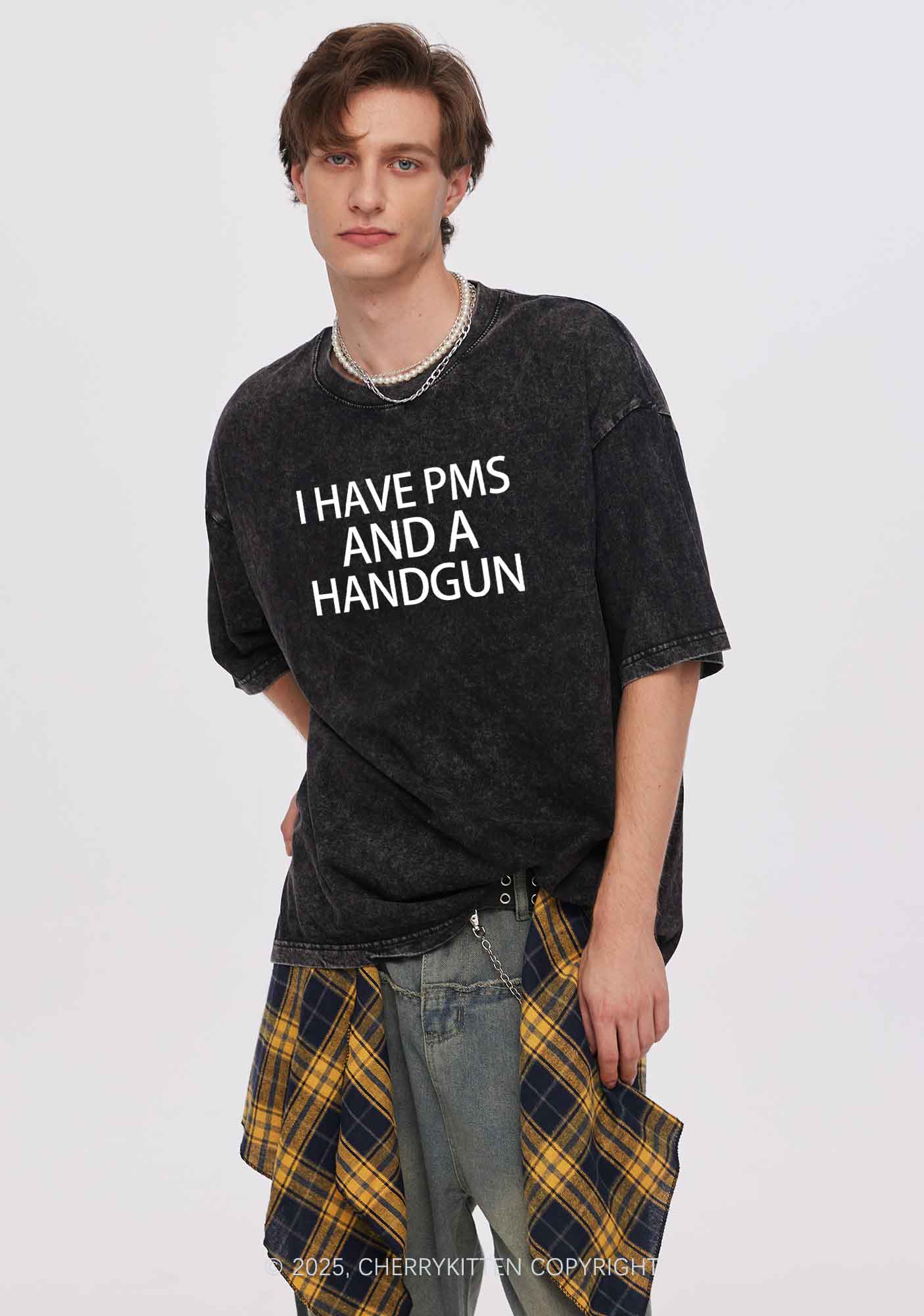 I Have Pms Y2K Shirts Washed Tee Cherrykitten