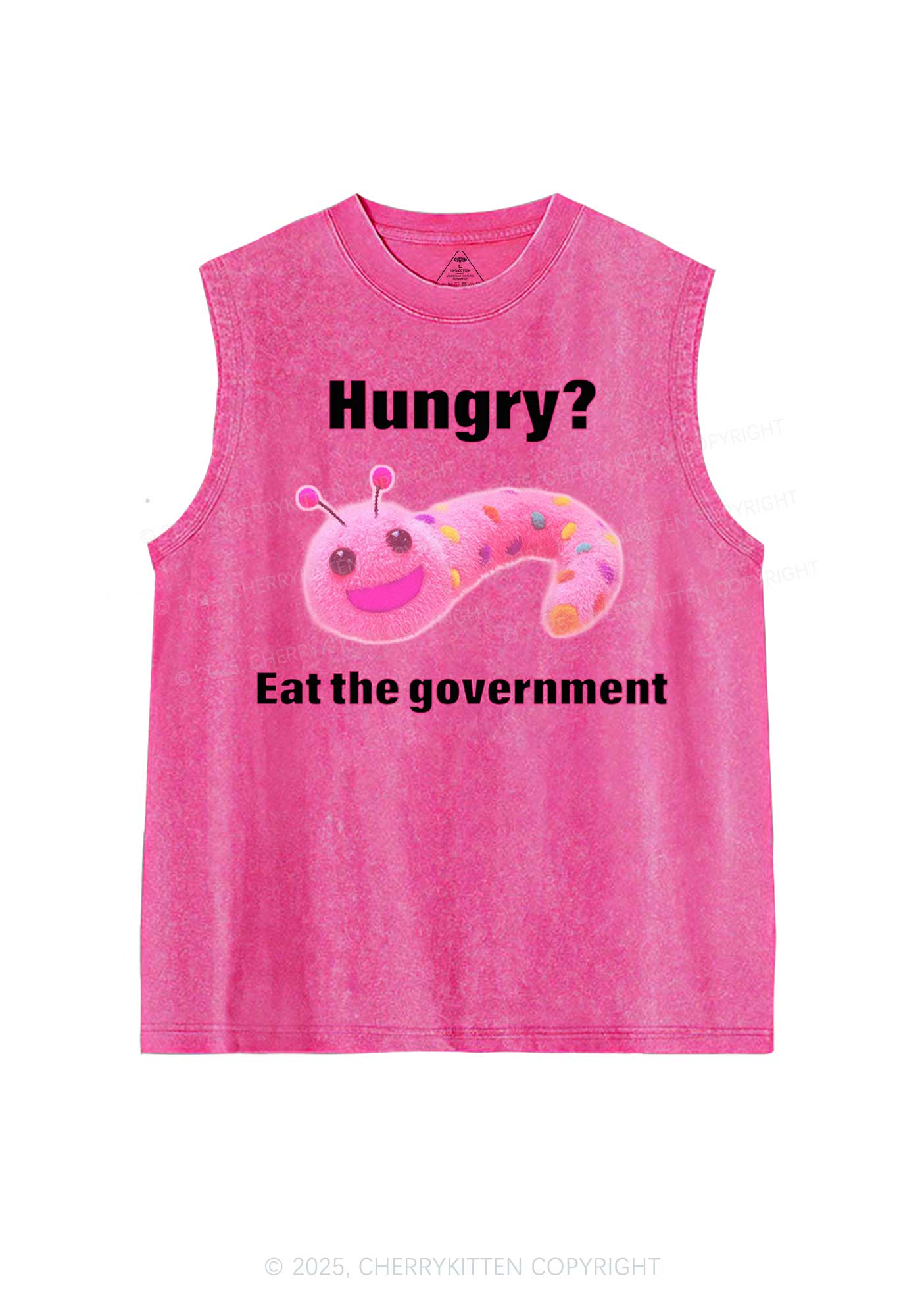 Eat The Government Y2K Washed Muscle Tank Cherrykitten