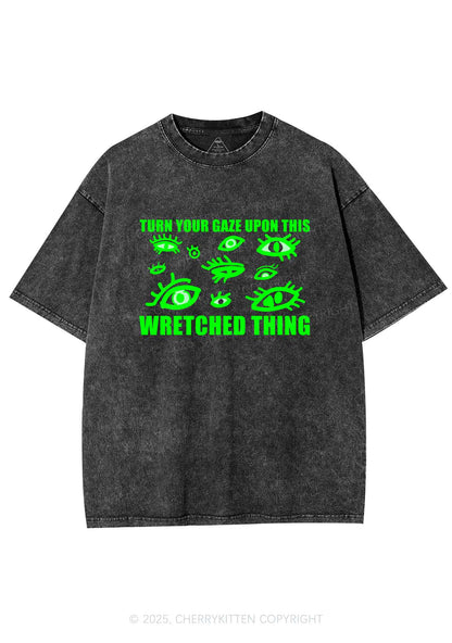 Turn Your Gaze Upon This Y2K Shirts Washed Tee Cherrykitten
