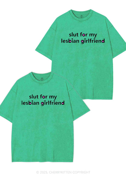 Slxt For My Lesbian GF Y2K Valentine's Day Washed Tee Cherrykitten
