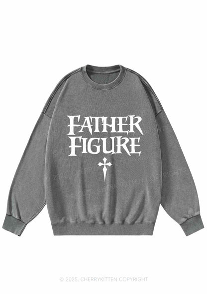 Halloween Father Figure Y2K Washed Sweatshirts Cherrykitten