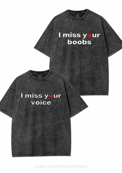 Miss Your Voice Bxxbs Y2K Valentine's Day Washed Tee Cherrykitten