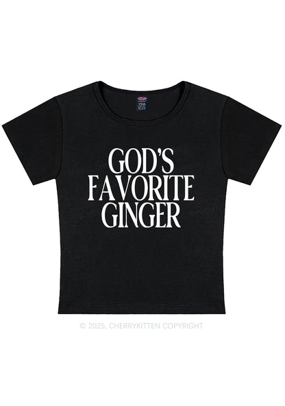 Gods Favorite Ginger Y2K Baby Tee Cherrykitten