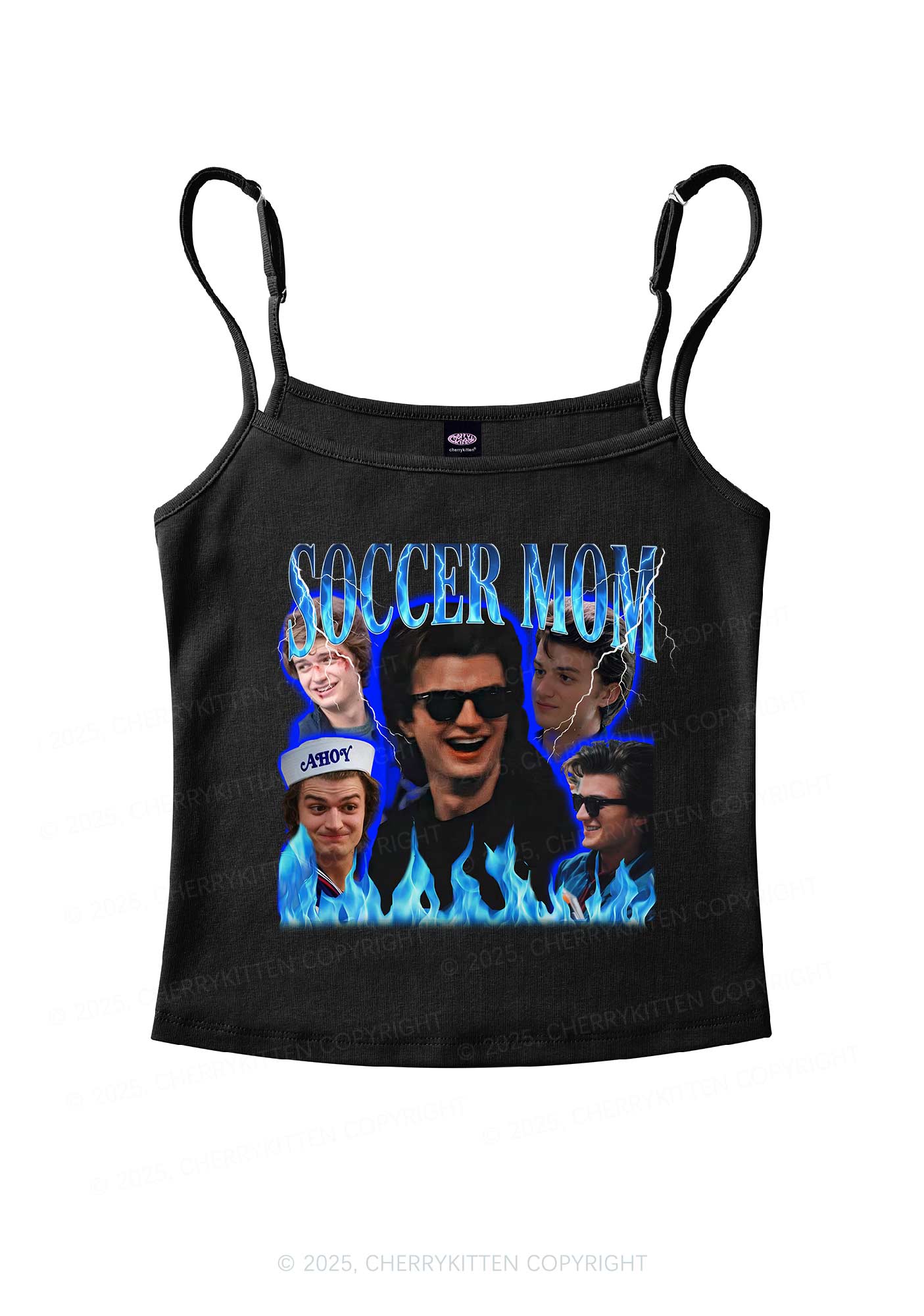 Blue Soccer Mom Y2K Spaghetti Strap Cami Cherrykitten