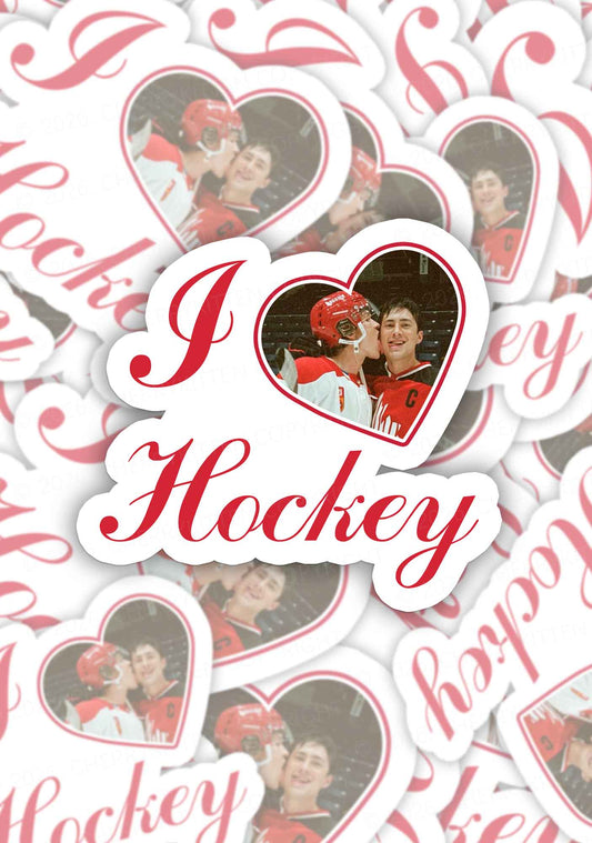 I Love Hockey HR 1pc Y2K Sticker Cherrykitten