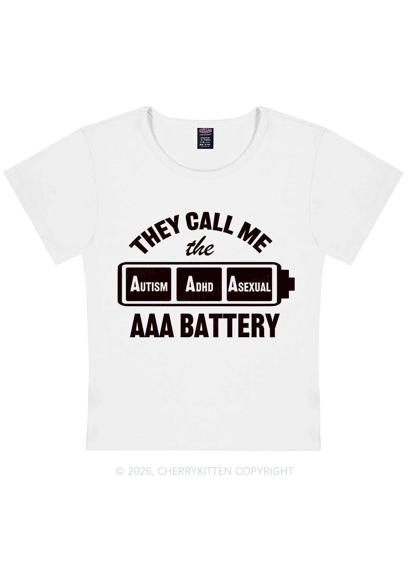 They Call Me AAA Battery Pride Y2K Baby Tee Cherrykitten