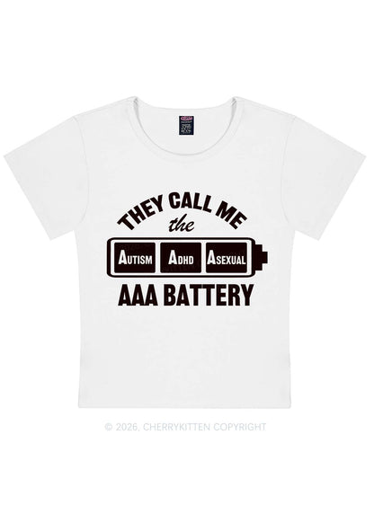 They Call Me AAA Battery Pride Y2K Baby Tee Cherrykitten