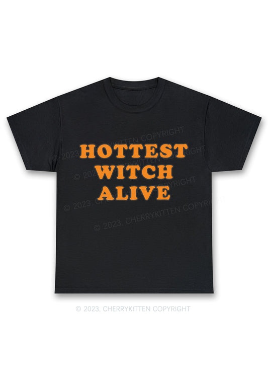 Hottest Witch Alive Halloween Chunky Shirt Cherrykitten