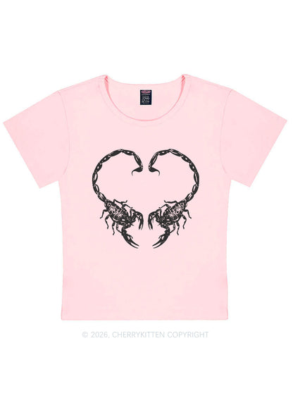 Skull Scorpion Heart Y2K Baby Tee Cherrykitten