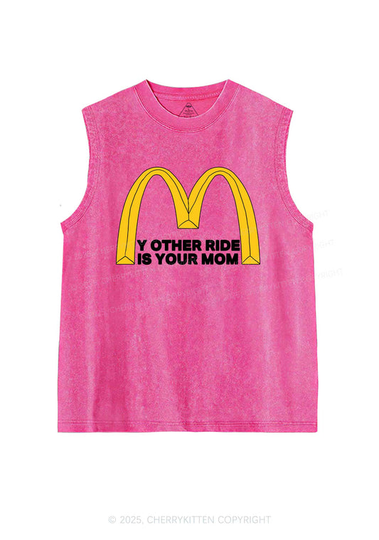 Ride Your Mom Y2K Washed Muscle Tank Cherrykitten