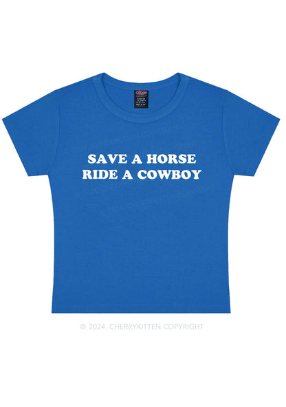 Save A Horse Y2K Baby Tee Cherrykitten
