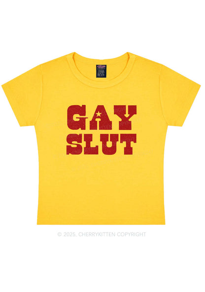 Gay Slxt Pride Y2K Baby Tee Cherrykitten