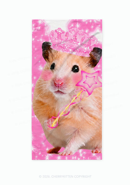 Rat Princess Y2K Beach Towel Cherrykitten