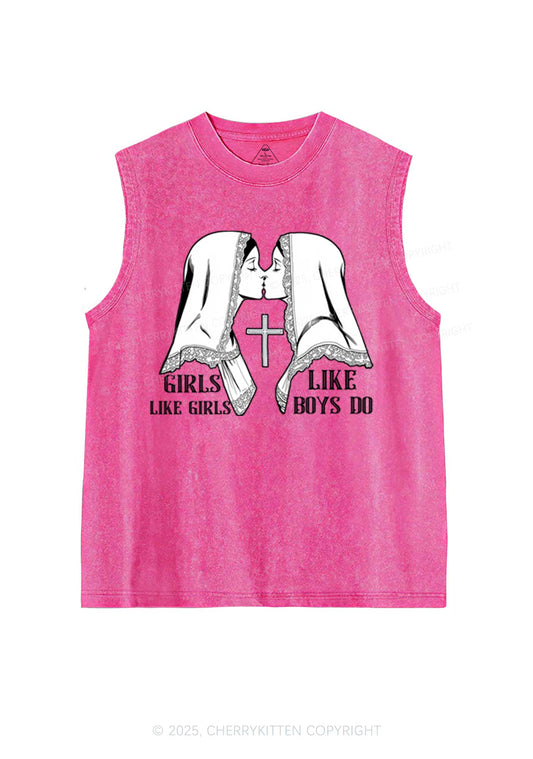 Girls Like Girls Pride Y2K Washed Muscle Tank Cherrykitten