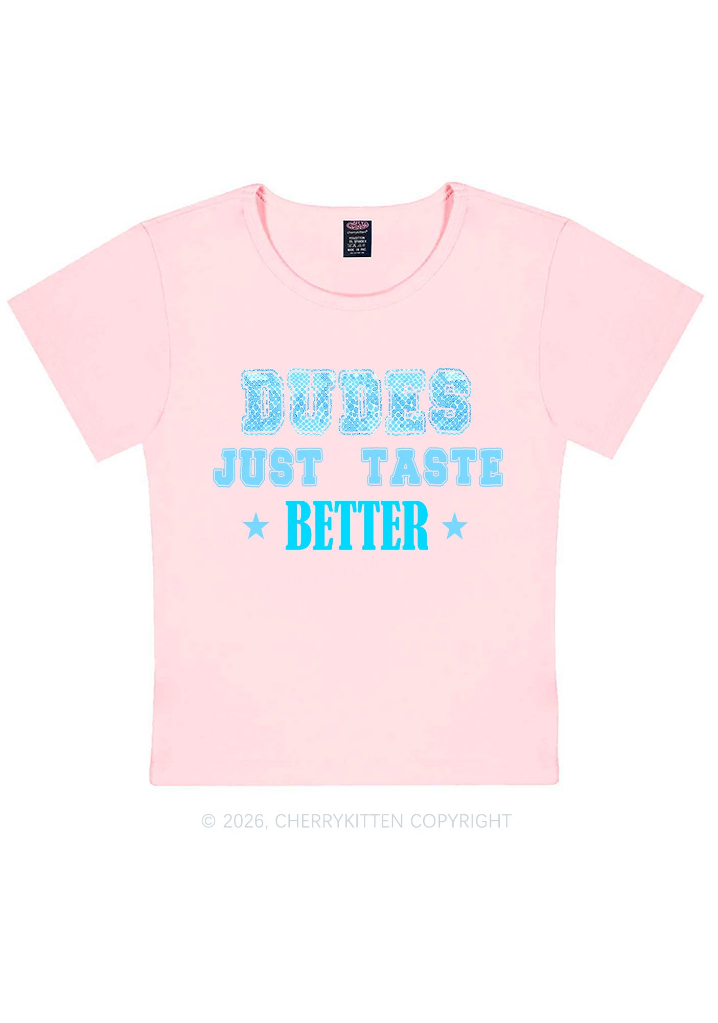 Dudes Just Taste Better Pride Y2K Baby Tee Cherrykitten