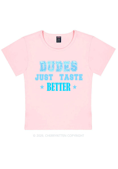Dudes Just Taste Better Pride Y2K Baby Tee Cherrykitten