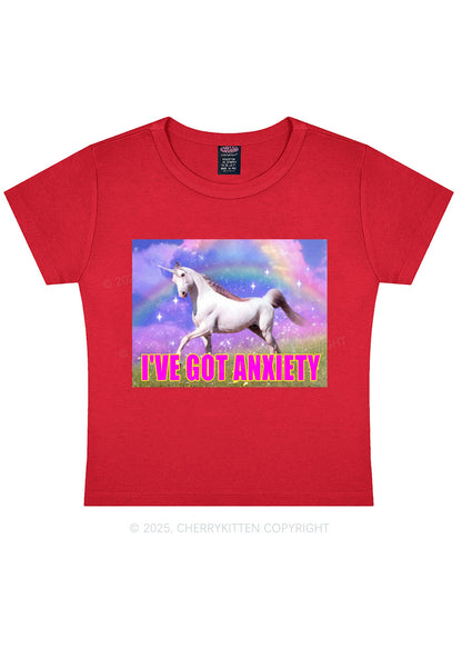 I've Got Anxiety Y2K Baby Tee Cherrykitten