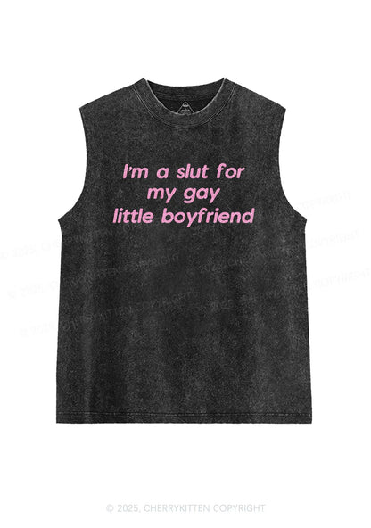 Glitter Slxt For My Gay BF Y2K Washed Muscle Tank Cherrykitten