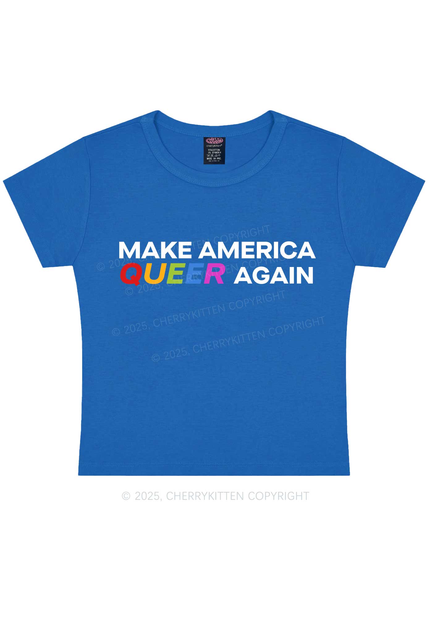 Make America Queer Again Pride Y2K Baby Tee Cherrykitten