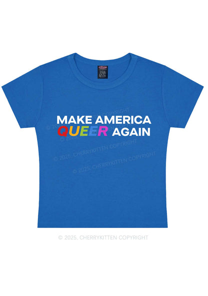 Make America Queer Again Pride Y2K Baby Tee Cherrykitten