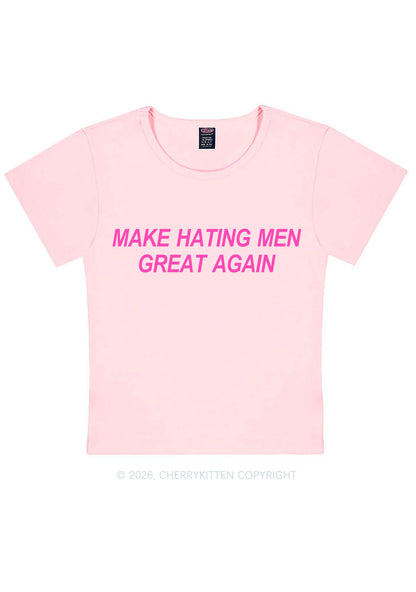 Make Hating Men Great Again Y2K Baby Tee Cherrykitten