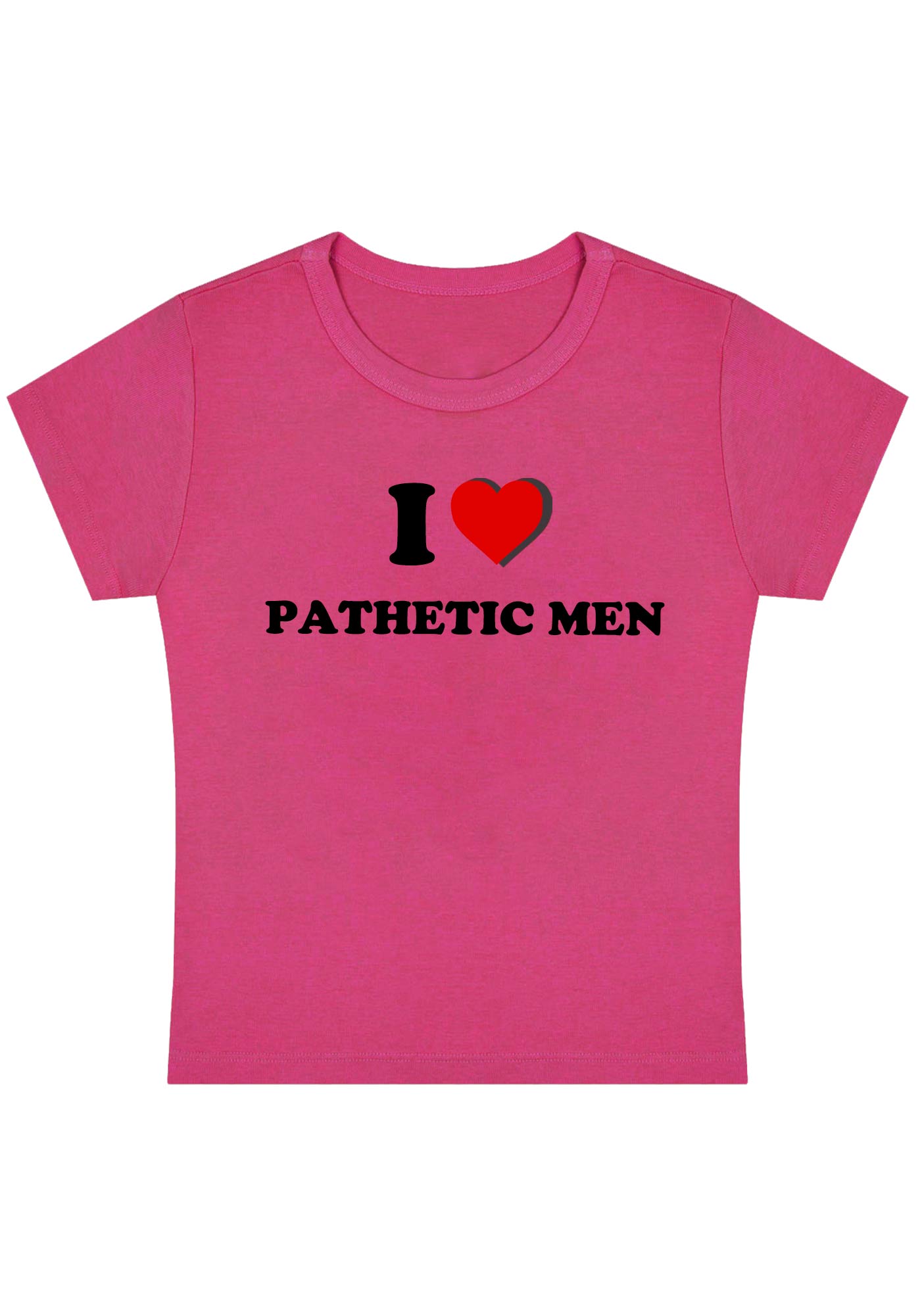 Curvy I Love Pathetic Men Baby Tee