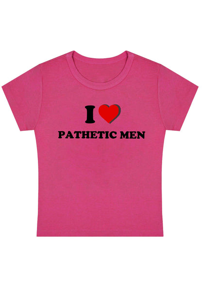 Curvy I Love Pathetic Men Baby Tee