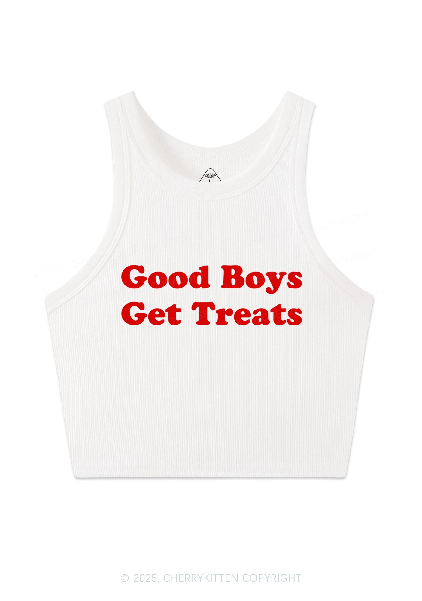Good Boys Get Treats Y2K Crop Tank Top Cherrykitten