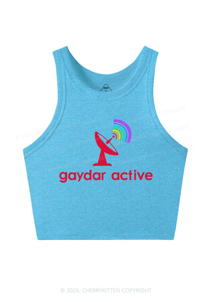 Gaydar Active Pride Y2K Crop Tank Top Cherrykitten