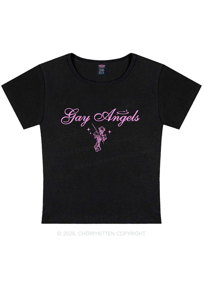 Gay Angels Pride Y2K Baby Tee Cherrykitten